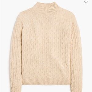 J. Crew  Cable Knit Mockneck Sweater in Extra-soft Yarn